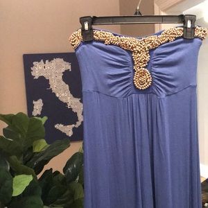 Floor length beaded maxi dress